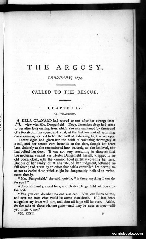The Argosy, Vol. XXVII