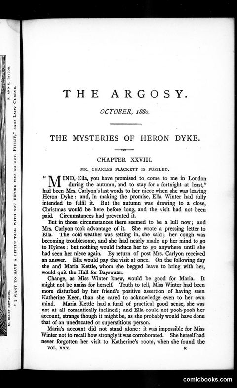 The Argosy, Vol. 30
