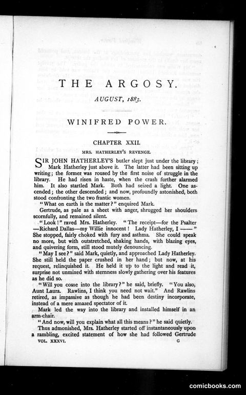 The Argosy, Vol. XXXVI