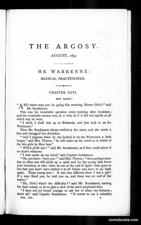 The Argosy, Vol. 56
