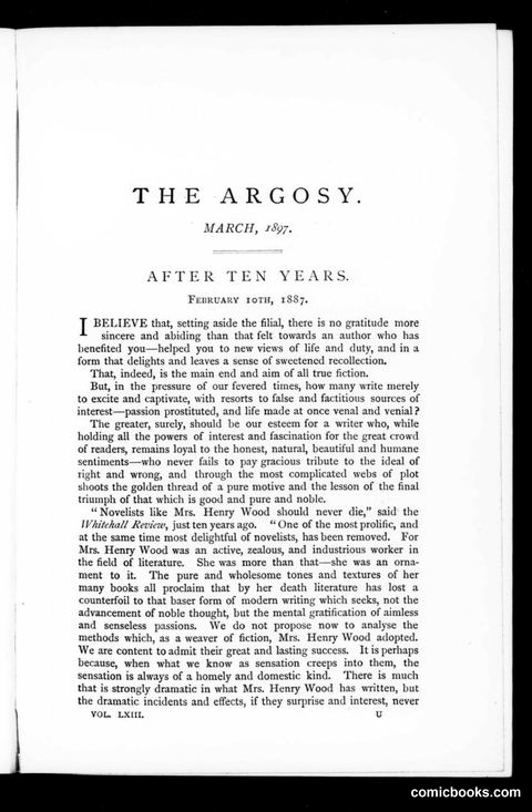 The Argosy, Vol. 63