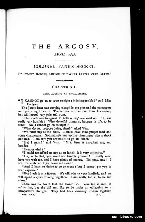 The Argosy, Vol. 65