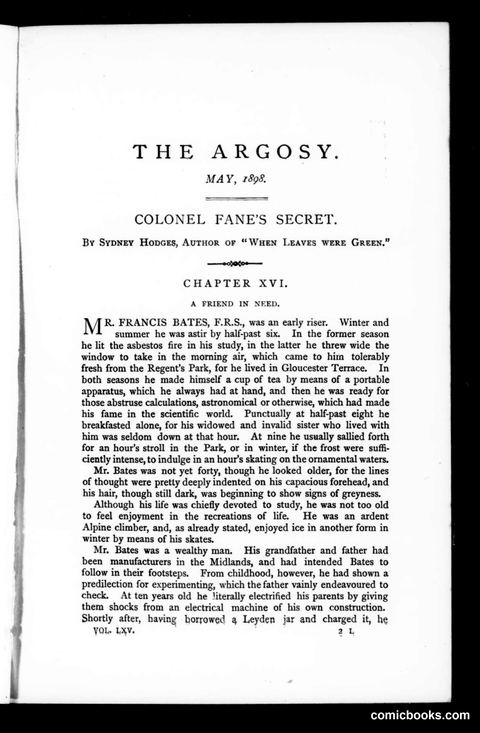 The Argosy, Vol. 65