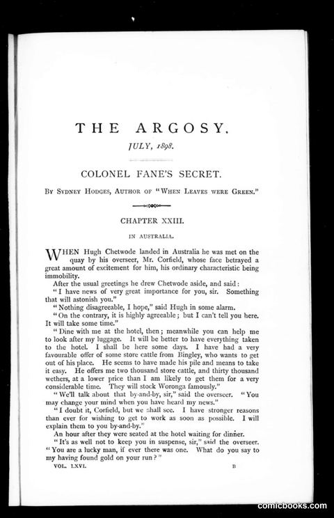 The Argosy, Vol. LXVI
