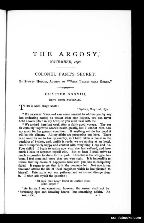 The Argosy, Vol. 66