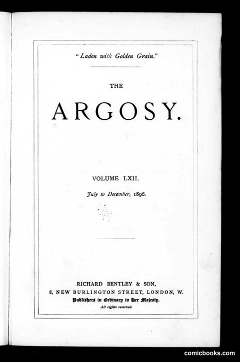 The Argosy, Volume LXII