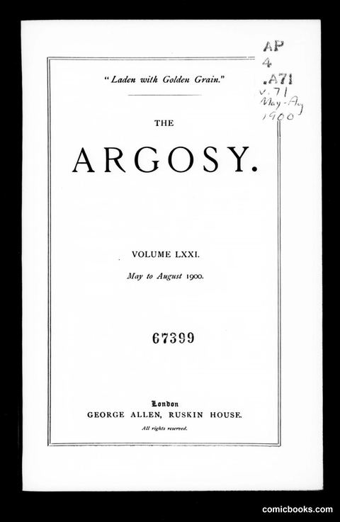 The Argosy, Volume LXXI