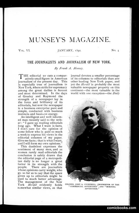 Munsey's Magazine, January 1892