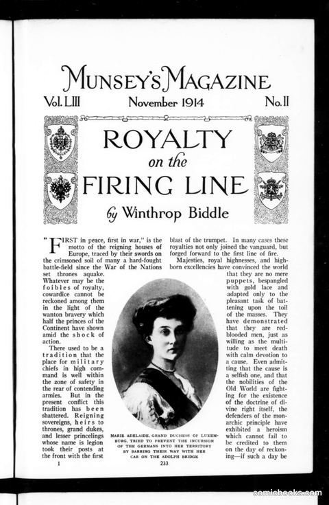 Munsey's Magazine, November 1914