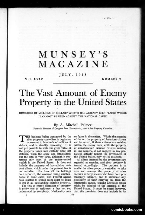 Munsey's Magazine, July 1918