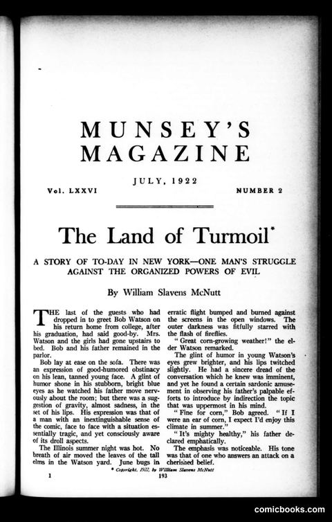 Munsey's Magazine, July 1922