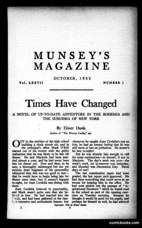 Munsey's Magazine, October 1922