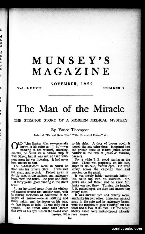 Munsey's Magazine, November 1922