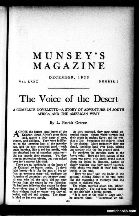 Munsey's Magazine, December 1923