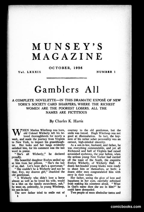 Munsey's Magazine, October 1926