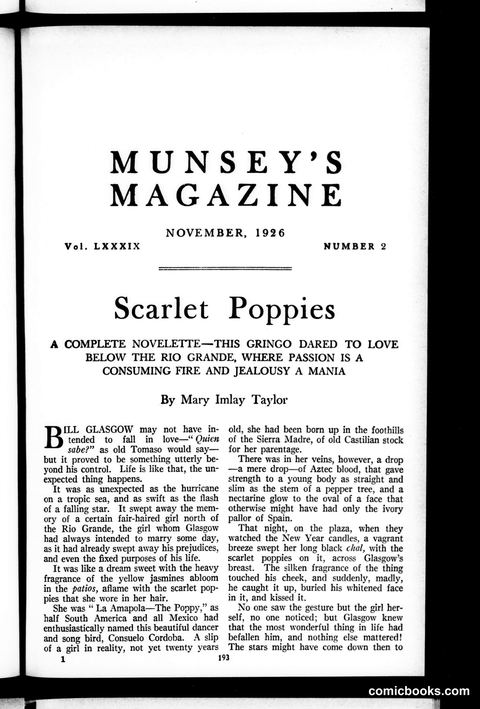 Munsey's Magazine, November 1926