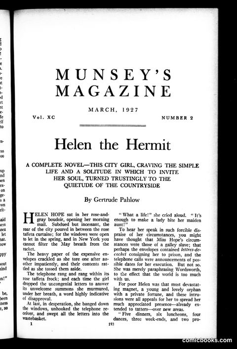 Munsey's Magazine, March 1927
