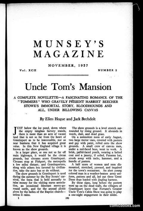 Munsey's Magazine, November 1927