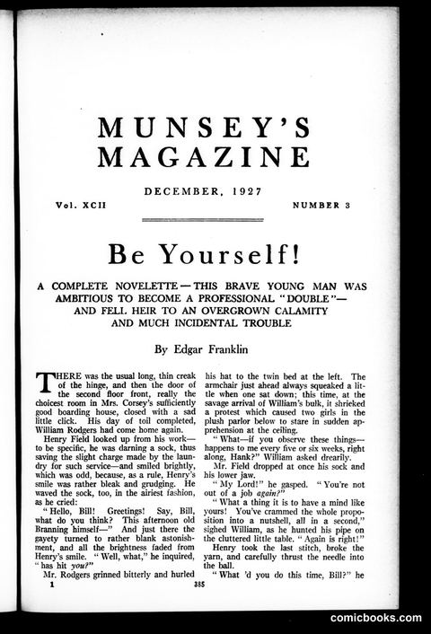 Munsey's Magazine, December 1927