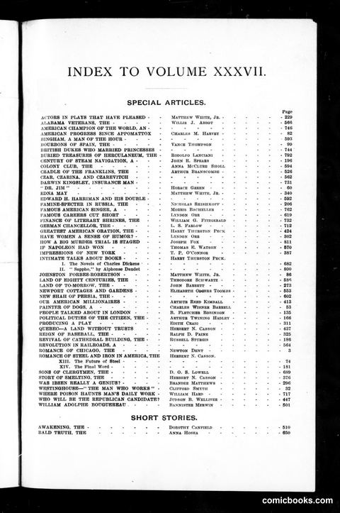 Munsey's Magazine, Volume XXXVII