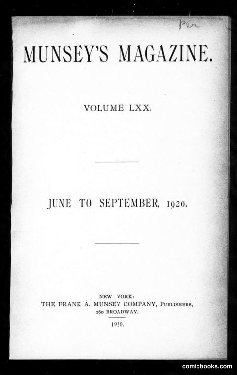 Munsey's Magazine, Volume LXX