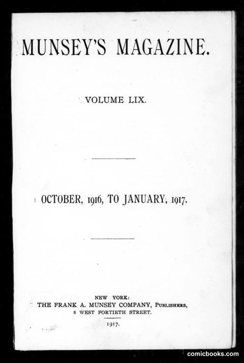 Munsey's Magazine, Volume LIX