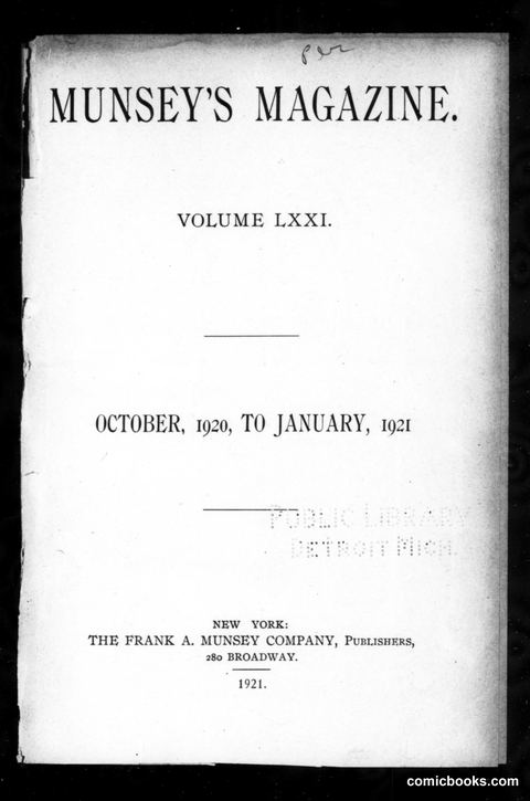 Munsey's Magazine, Volume LXXI