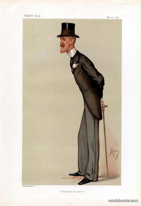 Carlo Pellegrini ('Ape'), 'Promotion by Merit' — Colonel the Hon. Frederick Arthur Wellesley