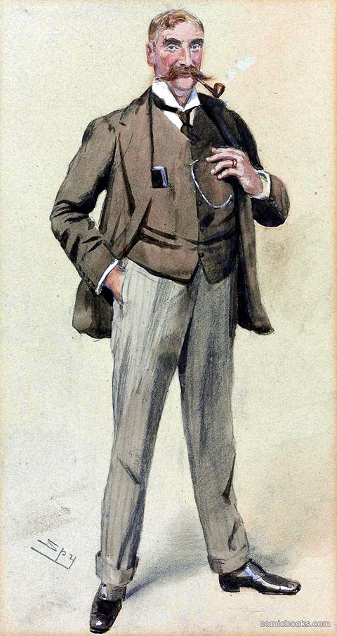 George FitzRoy Henry Somerset, 3rd Baron Raglan (1857–1921), by Leslie Ward ('Spy'), published in Vanity Fair, 14 February 1901