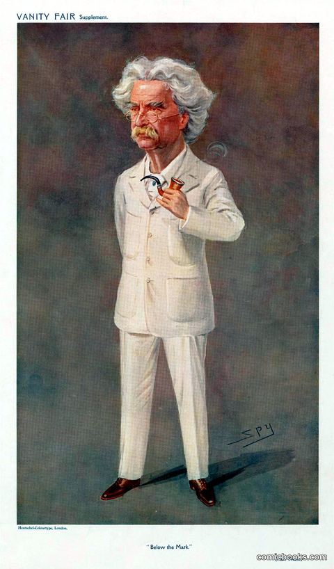 Leslie Ward ('Spy') — 'Below the Mark' (Mark Twain)