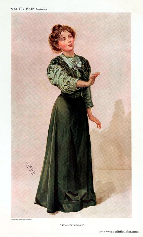 Leslie Ward ('Spy'), 'Women's Suffrage' — Miss Christabel Pankhurst