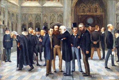The Lobby of the House of Commons, 1886