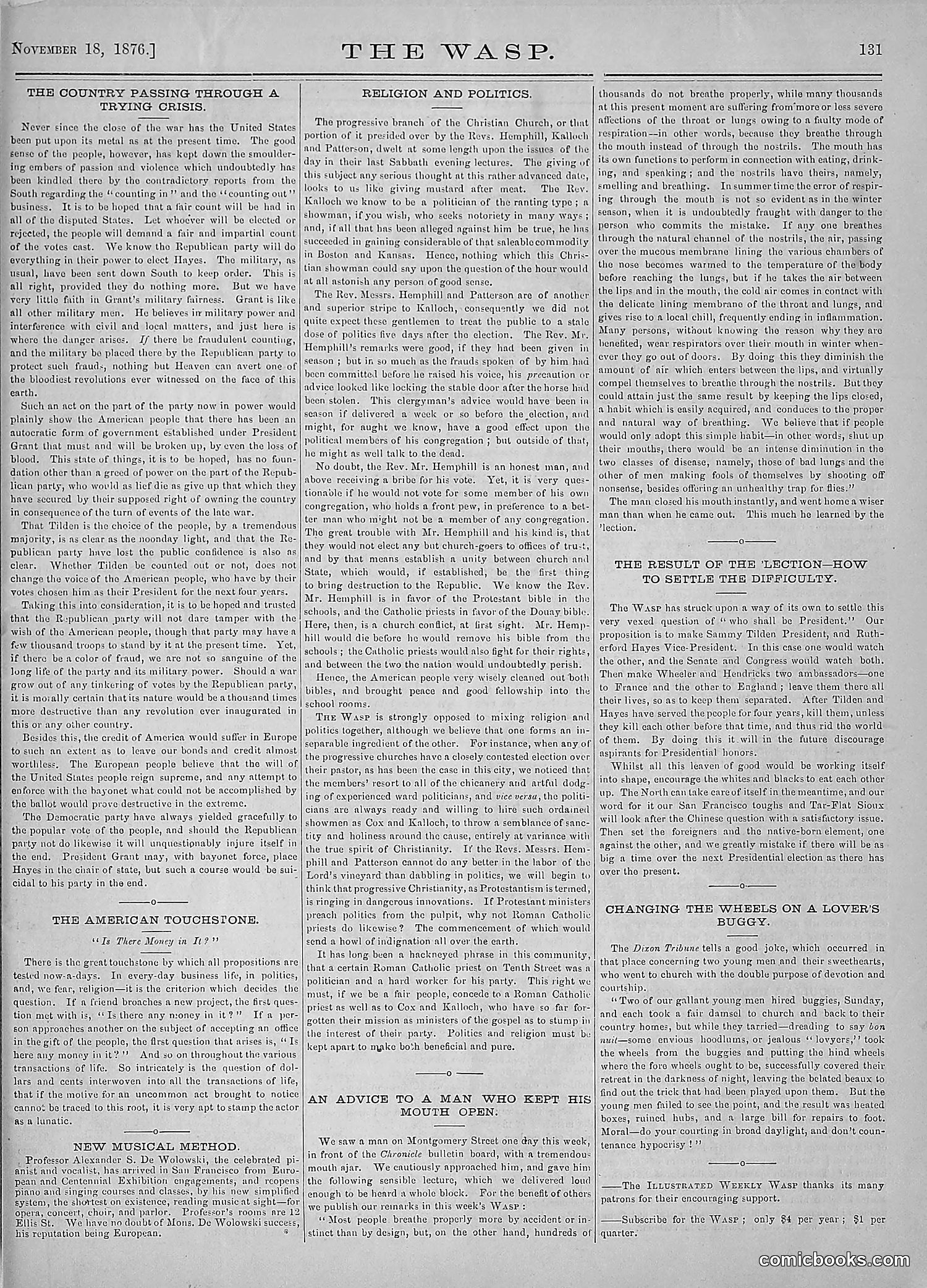 The Wasp — 1876 — page 144 of 230