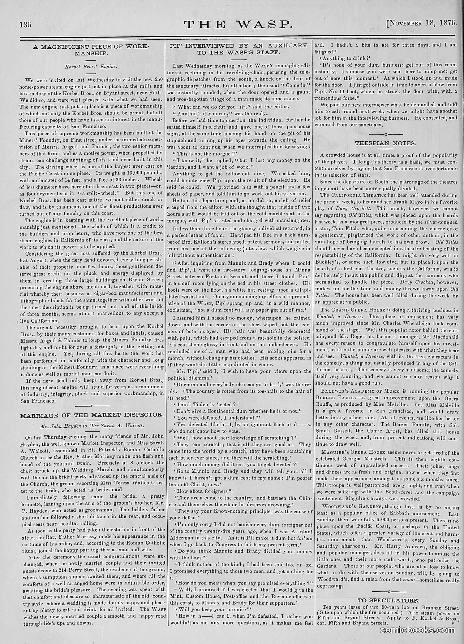 The Wasp — 1876 — page 149 of 230