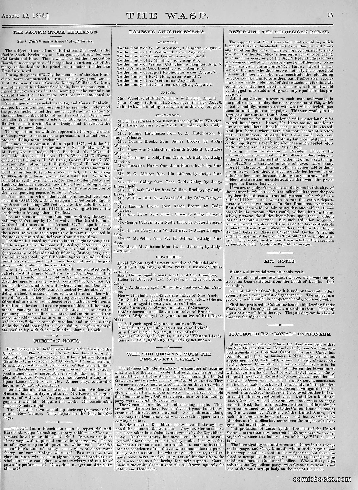 The Wasp — 1876 — page 22 of 230