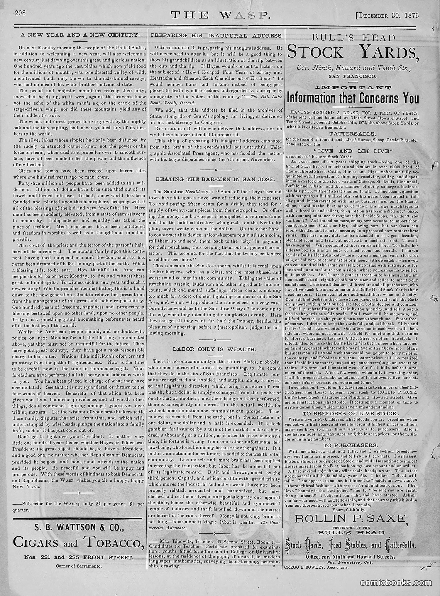 The Wasp — 1876 — page 221 of 230