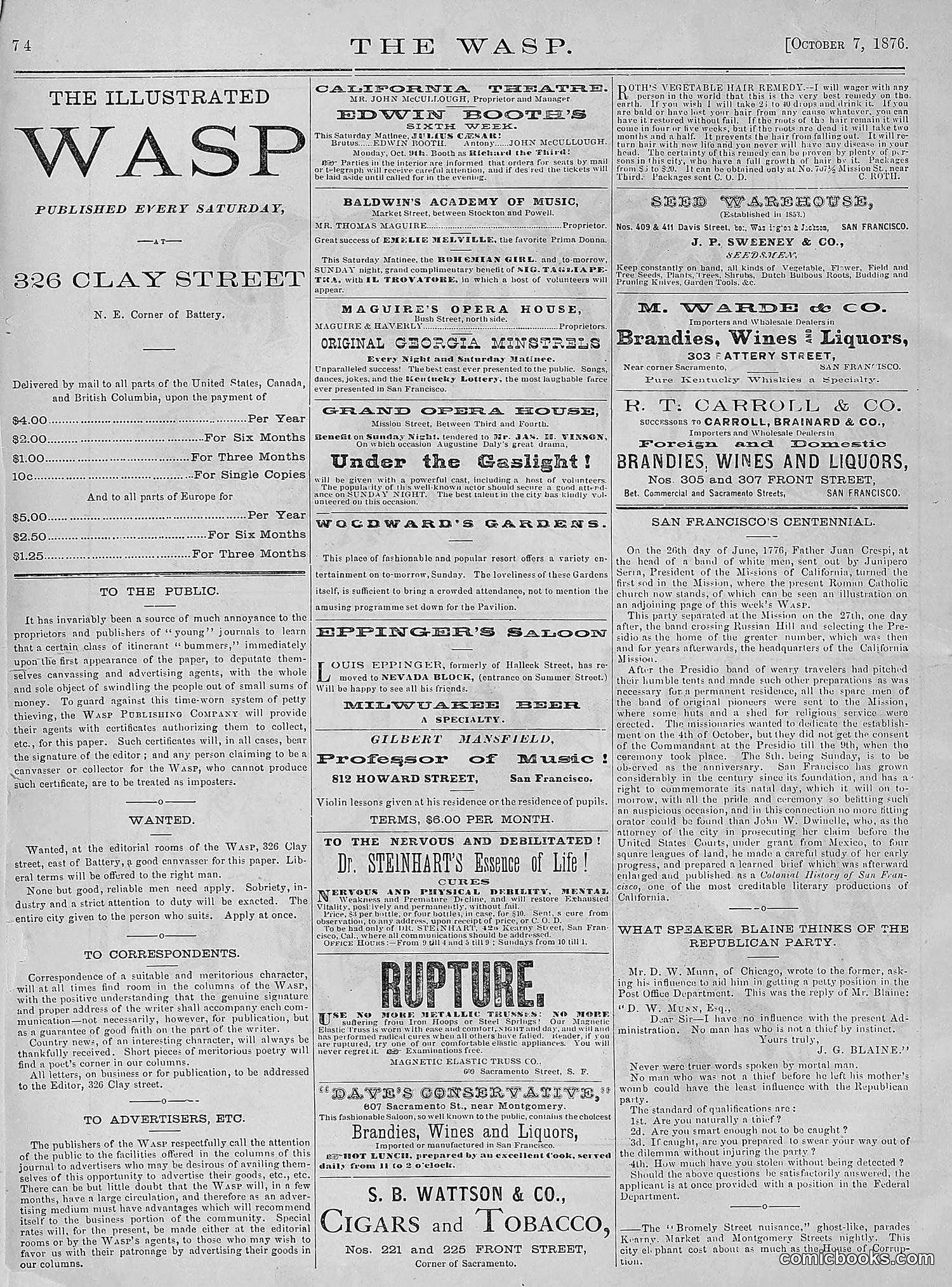The Wasp — 1876 — page 87 of 230