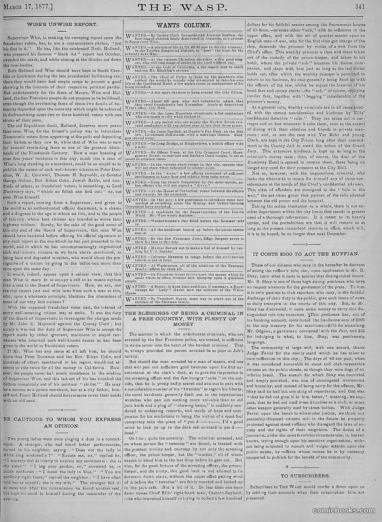 The Wasp — 1877 — page 136 of 378