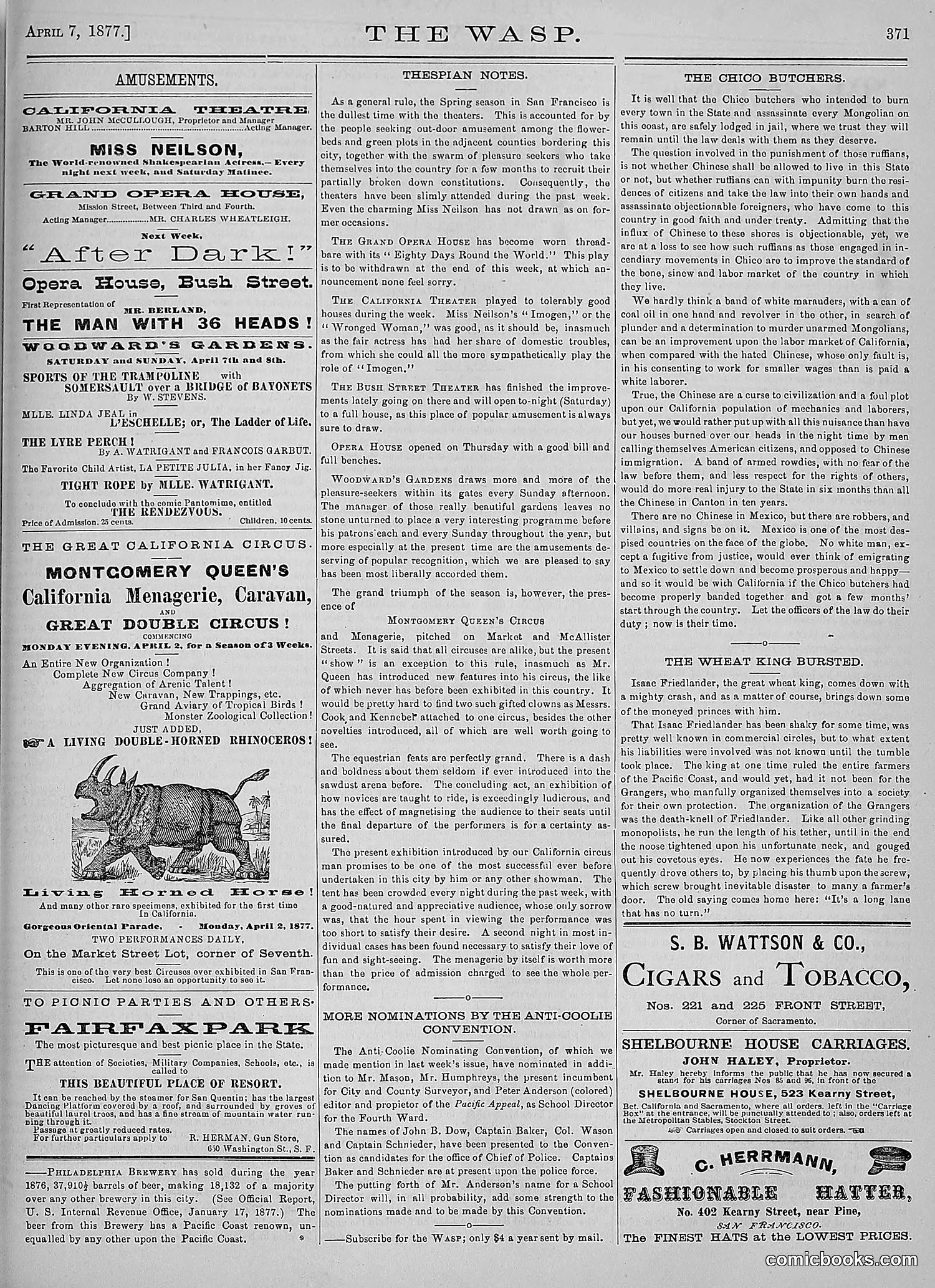 The Wasp — 1877 — page 166 of 378