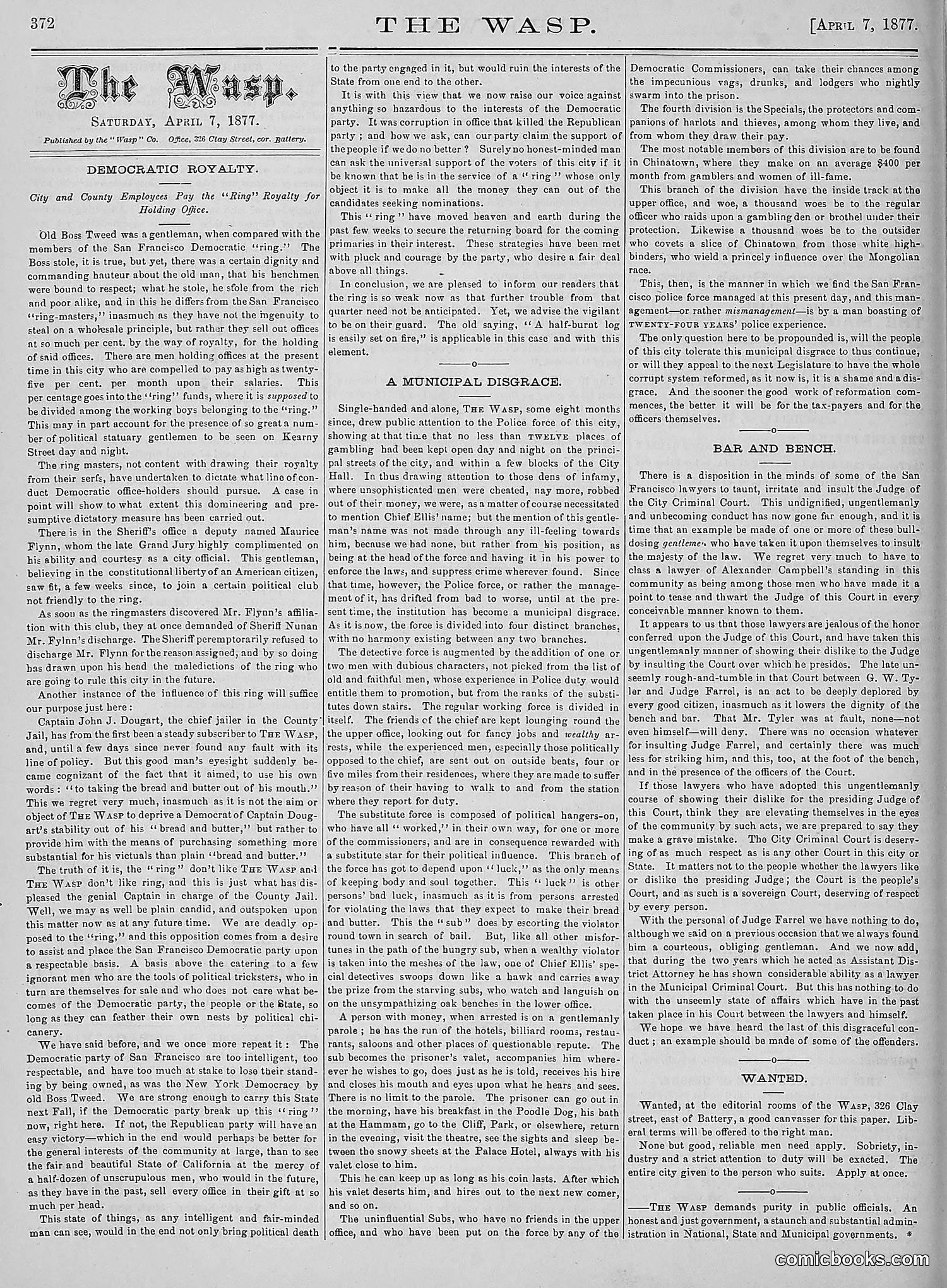 The Wasp — 1877 — page 167 of 378