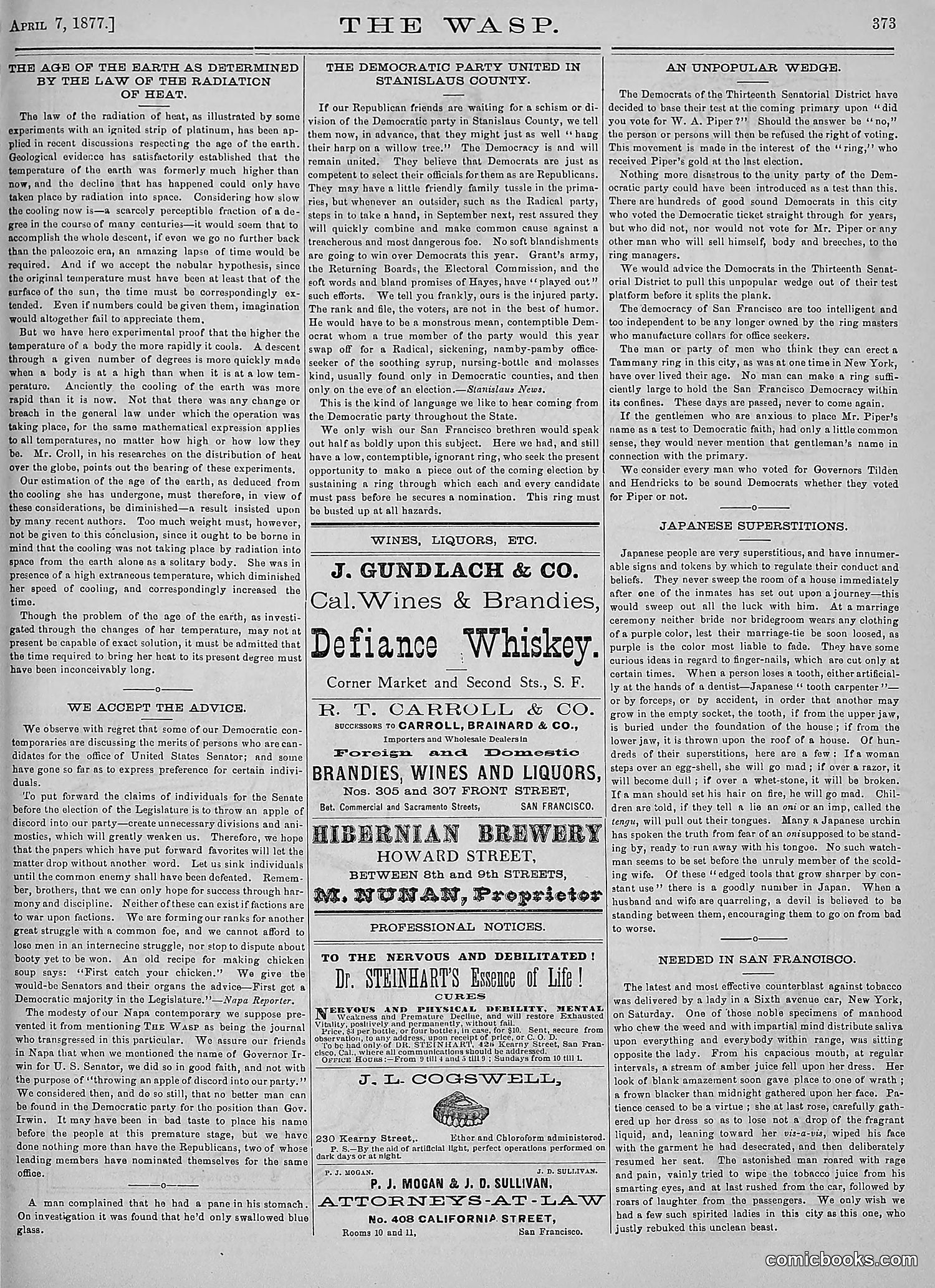 The Wasp — 1877 — page 168 of 378