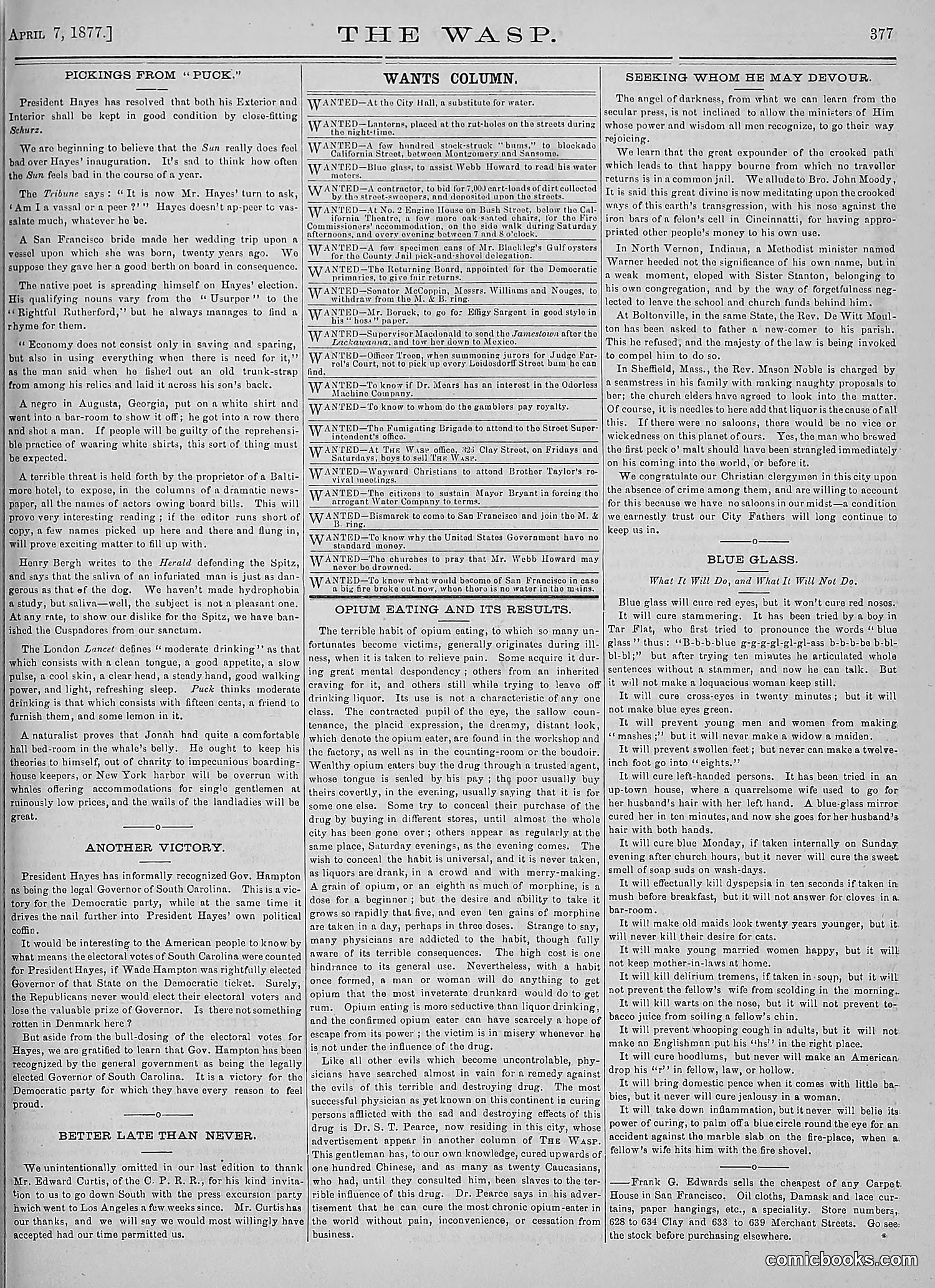 The Wasp — 1877 — page 172 of 378