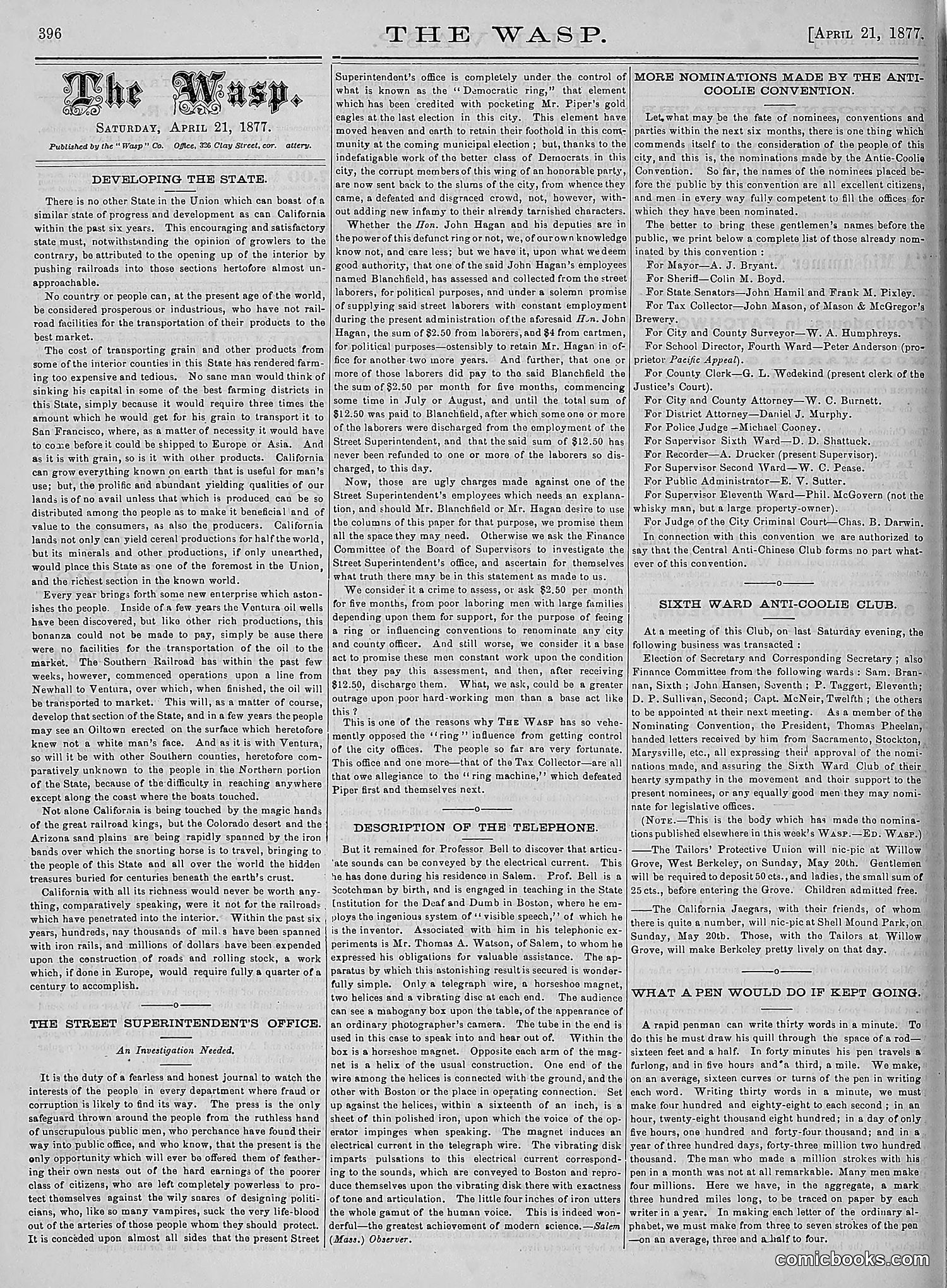 The Wasp — 1877 — page 191 of 378