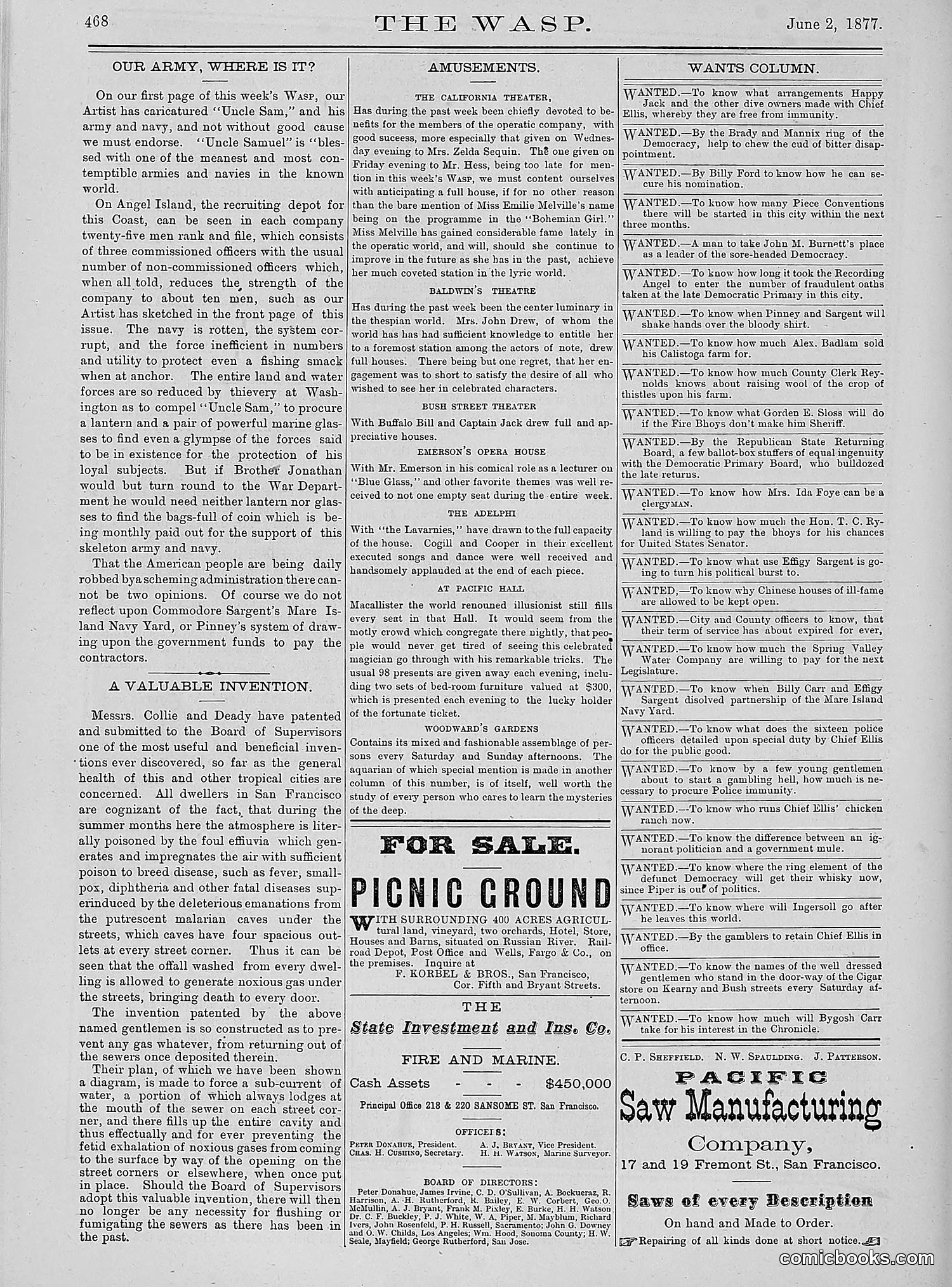 The Wasp — 1877 — page 263 of 378