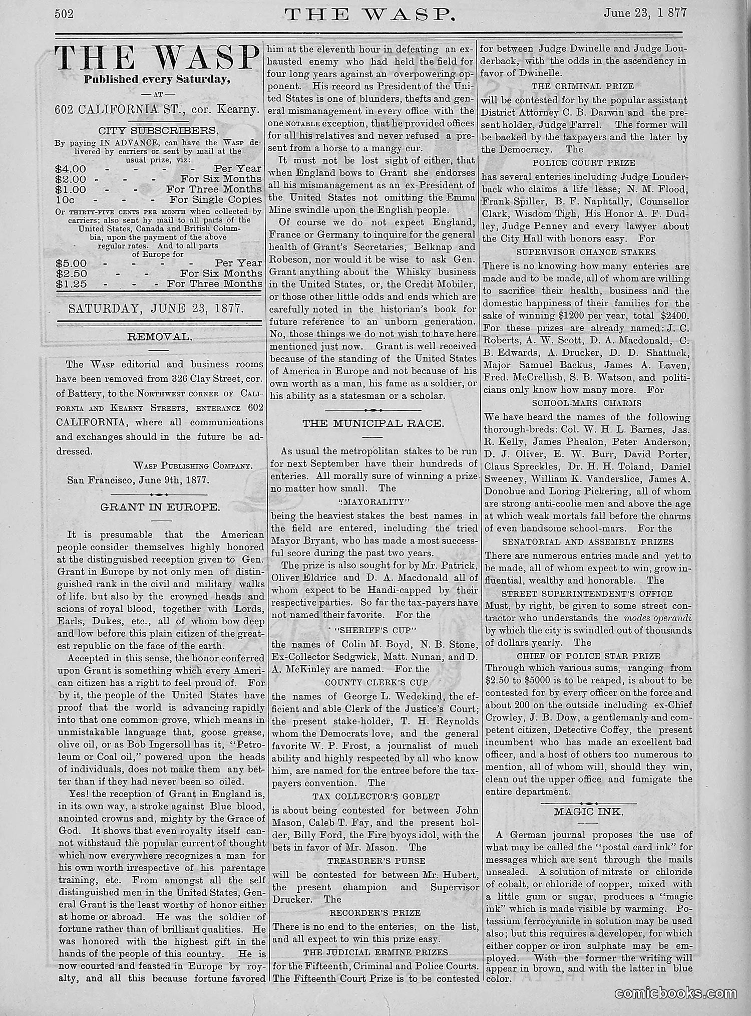 The Wasp — 1877 — page 297 of 378