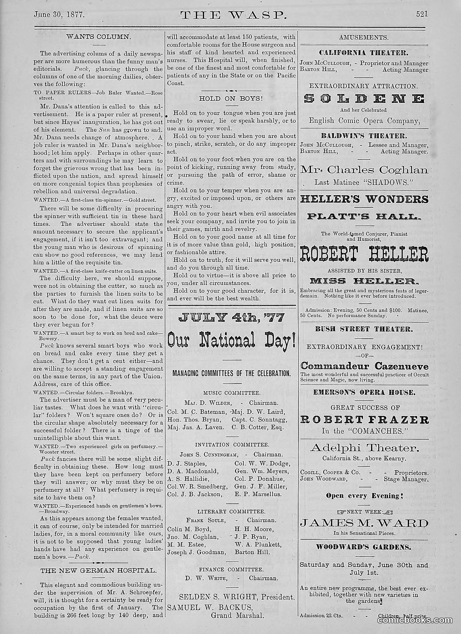 The Wasp — 1877 — page 316 of 378