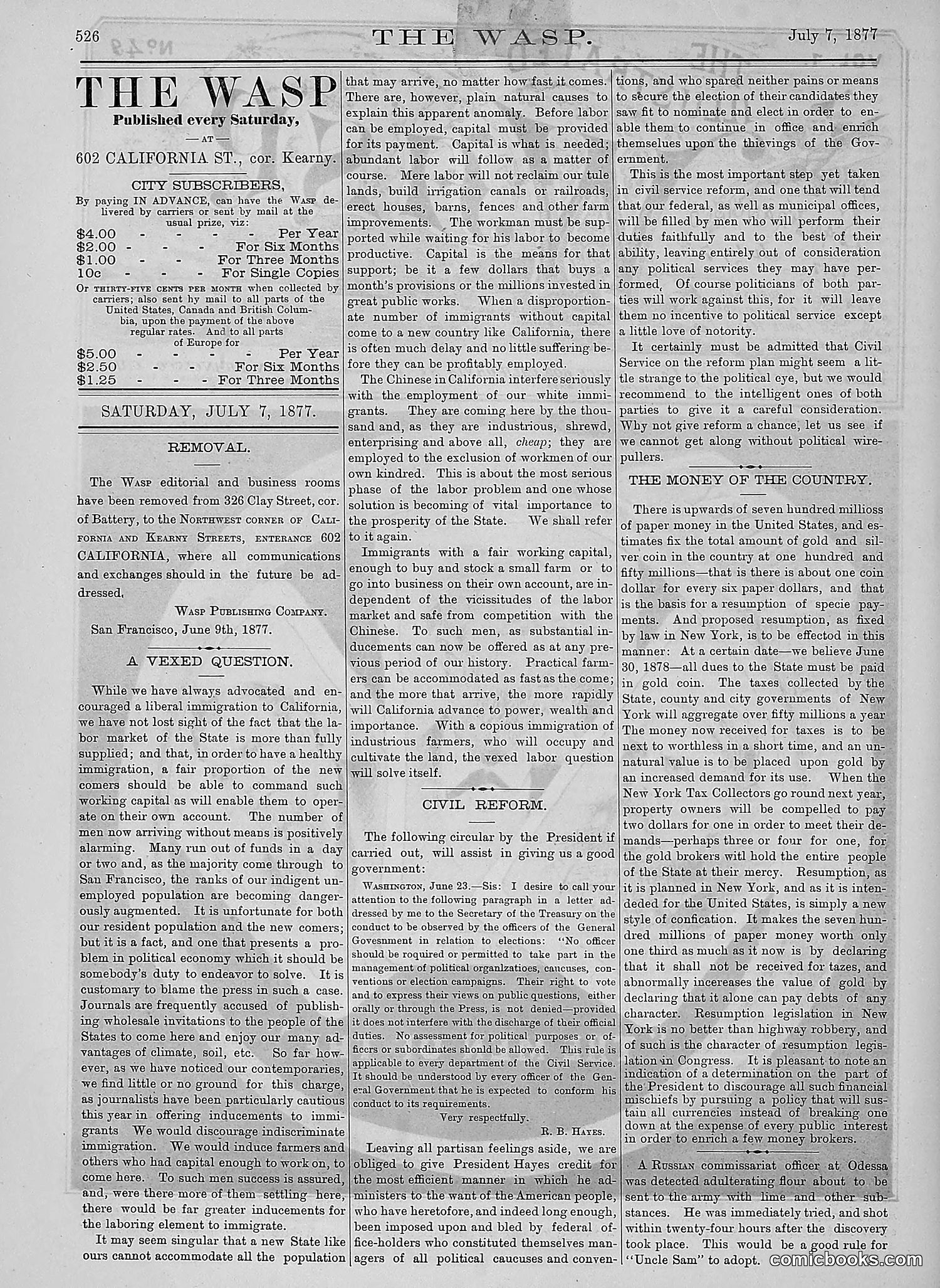 The Wasp — 1877 — page 321 of 378