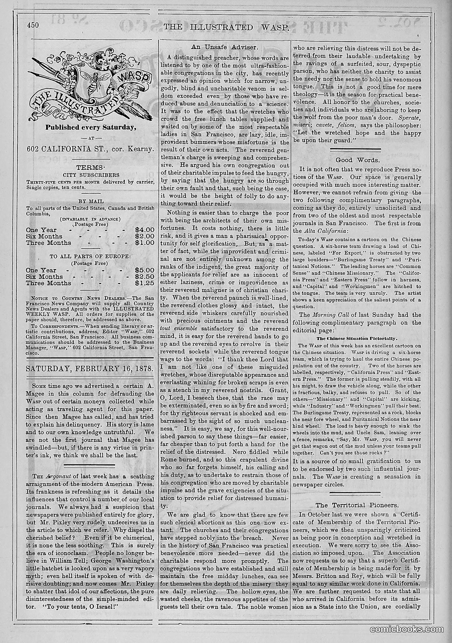 The Wasp — 1878 — page 105 of 500