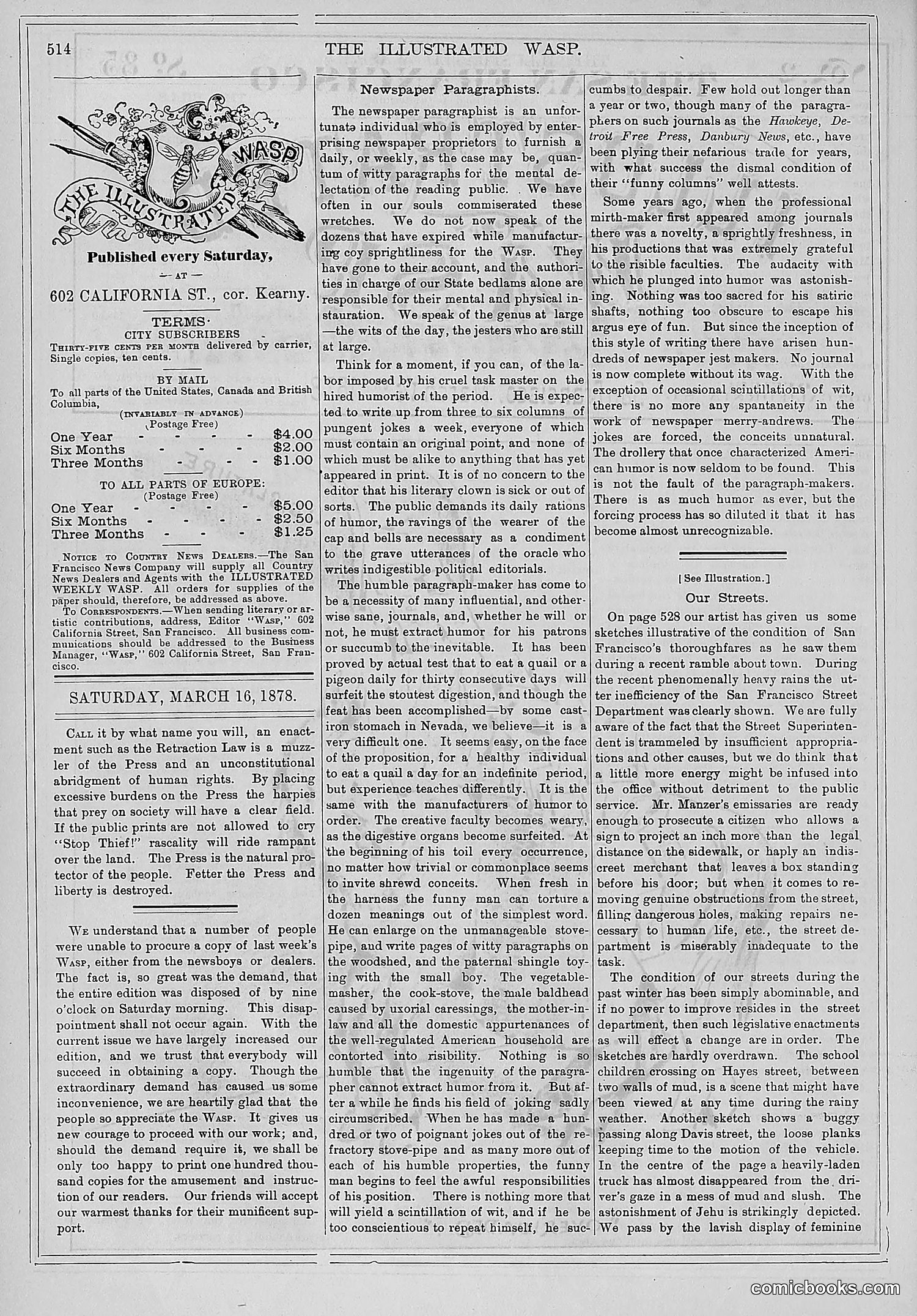 The Wasp — 1878 — page 169 of 500