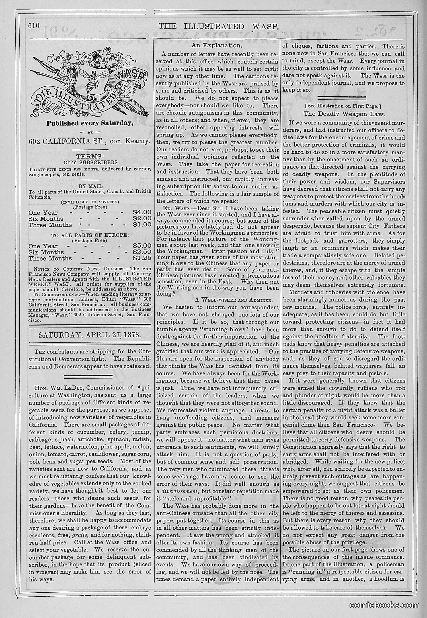 The Wasp — 1878 — page 265 of 500